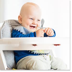 Silicone Baby Spoons for Baby Led Weaning 2-Pack, First Stage Baby Feeding Spoon Set Gum Friendly BPA Lead Phthalate and Plastic Free, Great Gift ...