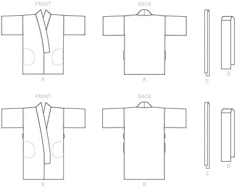 Vogue V1610A Easy Women's Belt and Kimono Sewing Patterns...