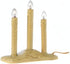 Creative Hobbies 3 Light Electric Candolier Indoor Christmas Candle Lamp, Ivory Plastic with Clear C7 Incandescent Light Bulbs...