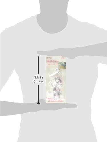 Craft Supplies, Set of 3 Snowflake Sizes: 1 Inch, 1 1/2 and 2 1/4 Inch, white...