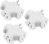 3 Plug Outlet Adapter (T-shaped),Heavy Duty Outlet Extender?T-Shaped Adapter?Grounded Wall Adapter, Turn 1 to 3 Outlet, UL Certified, White (3PACK...