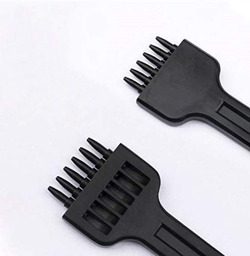 4mm 2/4/6 Claw Tooth Leather Stitching Chisels Round Hole Punching Tool Set for DIY Leather Craft...