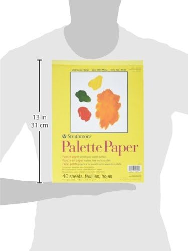 Strathmore 300 Series Palette Paper Pad, Tape Bound, 9x12 inches, 40 Sheets (41lb/67g) - Artist Paper for Adults and Students...
