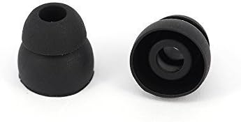 10pcs Black Double Flange Replacement Silicone Earbuds EarTips 4.1mm Connector(Fits PowerBeats 2 wireless)...