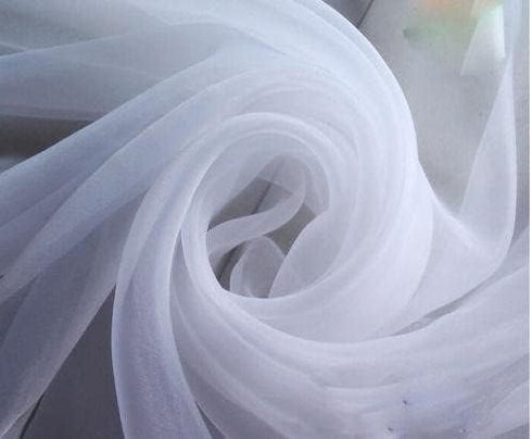 60" Wide (5ft Wide) WHITE Sheer Chiffon Fabric - Perfect for Draping Panels and Masking for Weddings & Events (1 Yard)...