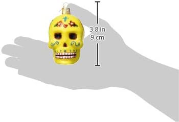 Old World Christmas Ornaments: Halloween Decorations Glass Blown Ornaments for Christmas Tree, Sugar Skull, 3¼" (26079)...