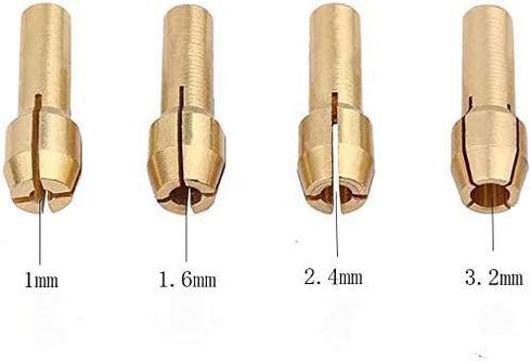 2 Set of Brass Collet Fits Dremel Rotary Tools Including 1mm/1.6mm/2.3mm/3.2mm...