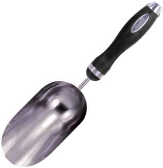 Edward Tools Soil Scoop - Extra Large Stainless Steel Scoop for Soil, Fertilizer, Feed Scoop - Double Size Moves 2X Volume of Leading Brands - Ben...