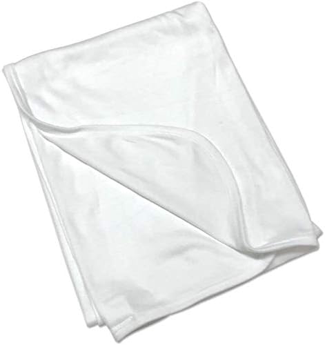 Baby Blank Receiving Blankets, 100% Cotton Fabric for 1-Pack White (30 x 40 Inches / 100% Cotton Interlock)...