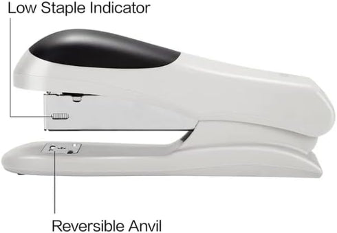 1Pc Gray Desktop Stapler Portable Stapler with 25 Sheet Capacity,Two Binding Modes,Classic Staplers, Durable Staplers for Office School Home Use S...