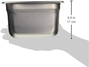 Winco SPJM-604 Anti-Jamming Steam Pan, 1/6 by 4-Inch, 24-Gauge,Stainless Steel,Medium...