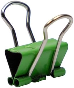 JAM PAPER Colorful Binder Clips - Extra Small - 3/5 Inch (15 mm) - Green Binderclips - 30/Pack...