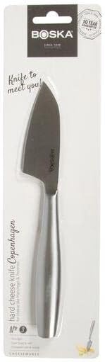 BOSKA Stainless Steel Cheese Knife - Copenhagen Nr.3 For All Types of Cheese - Multi-Functional Cheese Slicer - Handheld Slicer - Silver Non-Stick...