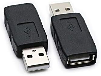2 Pack USB 2.0 AF/AM Adapter TYPE A Female to USB A Male Adapter Connector Converter plug...
