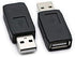 2 Pack USB 2.0 AF/AM Adapter TYPE A Female to USB A Male Adapter Connector Converter plug...