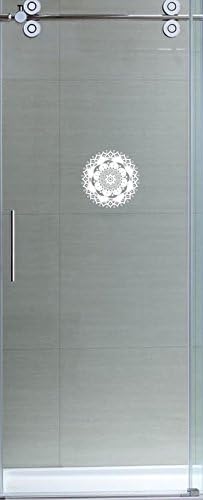 Glass Door Decals – Double-Sided Safety Stickers to Prevent Accidental Collisions (Set of 2) (Clear Mandala)...