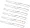6 kitchen Knives - 4.3"/11cm Italian Stainless Steel Serrated Vegetable/Steak/Table Knife Cutlery, Rounded Tip (White)...