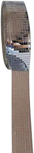 Roll REAL Glass Craft Mini Square Mirrors Mosaic Tiles for DIY Crafts,Ball,Home decoration (1.0M length)...