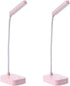 Battery powered desk lamp,Small desk lamp set of 2 Pink,Desk lamp powered by usb,3 position adjustable light,360° rotating hose,White eye protecti...
