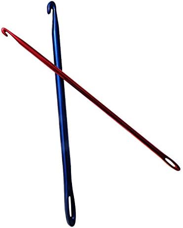 Zuoyou 3PCS Aluminum Tunisian Afghan Crochet Hook DIY Knitting Needles Tool with an Eye 2.75/4/6mm......