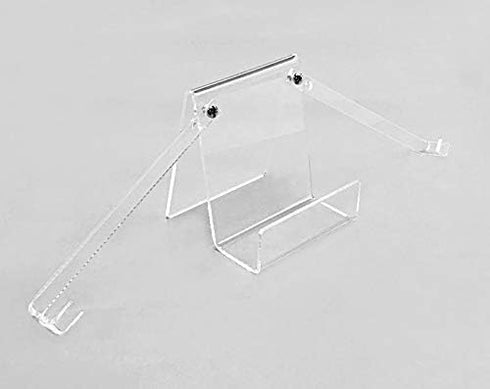 Clear Fan Display Stand Holder Easel for Collector Antique Folding Hand Fans (Large)...