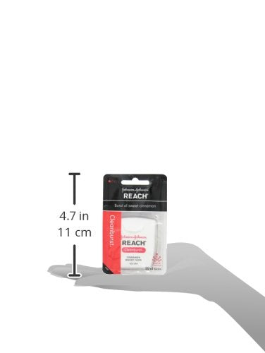 Reach Cleanburst Waxed Dental Floss, Oral Care, Cinnamon Flavored, 55 Yards...