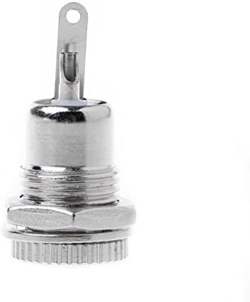 5 Pack 5.5mm x 2.1mm Female Socket Panel Mount Connector 5.5x2.1mm DC-099 Power Supply Jack Terminal Plug Adapter Replacement Repair Parts Solder ...