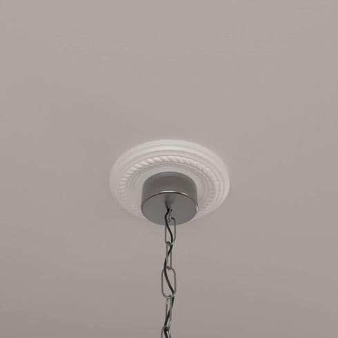 Ekena Millwork CM07AL Small Alexandria Ceiling Medallion, 7 7/8"OD x 3/4"P (Fits Canopies up to 4 5/8"), Factory Primed...