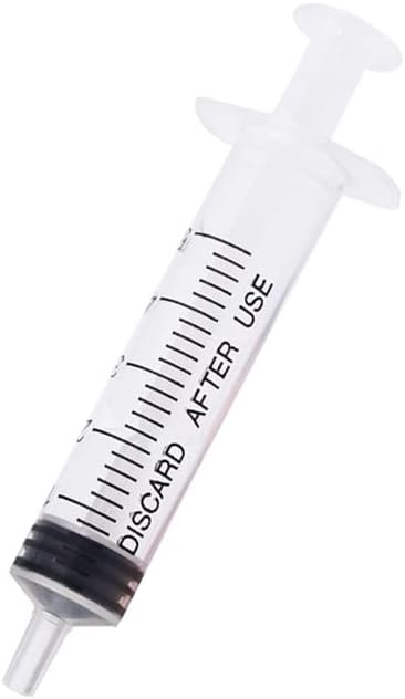 10 pcs 5ML/CC Plastic Syringe Disposable Individual Sealed Wrap Without Needle with Measurement for Scientific Feeding Pets Labs Watering Dispensi...