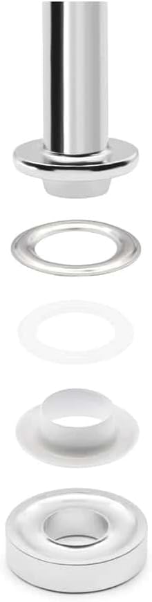 Dritz 740-9-T Fashion Grommet Kit with Tools, White, 1/2-Inch 8-Sets...