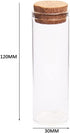 10Pcs 60ml Glass Test Tubes with Cork Stoppers Empty Refillable Clear Flat Borosilicate Glass Bottles Vials Jars for Beads Candy Storage Party Fav...