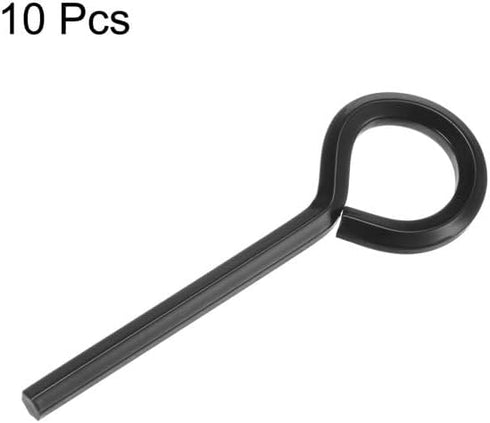 10 Pack Black 5/32 inch Standard Hex Dogging Key with Full Loop, Hex Dogging Key, Allen Key Sets Wrench Fit on Keychain Push Bar Panic Exit Device...