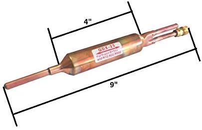 Filter Drier Refrigerant Liquid LINE with Charging Valve 1/4 X 1/4 25 Grams...