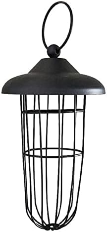 SUQ I OME Metal Tube Hanging Feeder, Fat Ball Holder Feeder, Outdoor Wild Bird Feeder, Wire Suet Ball Feeder Food Dispenser Millet Holder Creative...