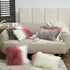 David's Home Faux Fur Throw Pillow Cover, 1-Packed, Decorative Fluffy Pillowcase 18 x 18 Inches, Luxury Square Cushion Cover for Bed Couch Sofa Li...