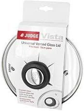 Judge Vista Spare Saucepan Lid, Replacement Glass Lid for most 12cm Pans, Oven Safe, Dishwasher Safe...