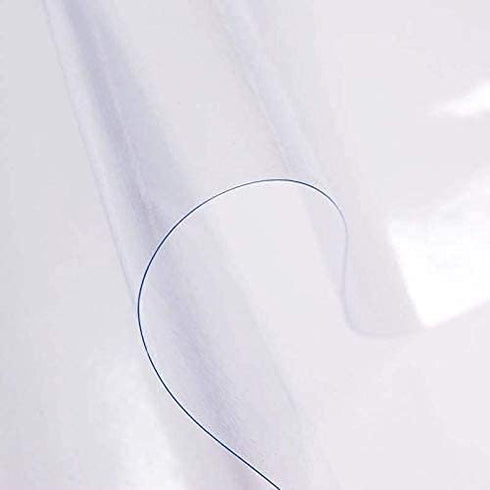 sancua Clear Plastic 100% Waterproof Round Tablecloth - 60 Inch - Vinyl PVC Table Cloth Protector Oil Spill Proof Wipe Clean Table Cover for Dinin...