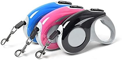 Retractable Walking Jogging Dog Nylon Leash (Pink-3M)...