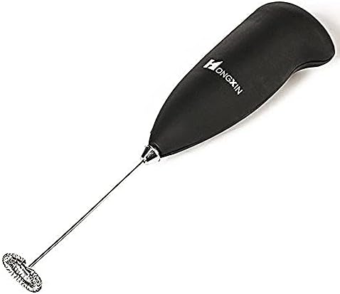 Hongxin Milk Frother Handheld Battery Operated Electric Foam Maker Hand Blender for Coffee, Cappuccino, Latte,Hot Chocolate, Durable Drink Mixer w...
