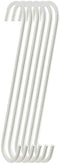 6-Pack 8Inch White Metal Hanging S Hooks - S Shaped Hook Heavy-Duty S Hooks, for Kitchenware, Pots, Utensils, Plants, Towels, Gardening Tools, Clo...
