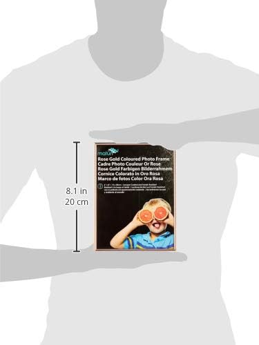 Maturi Rose Gold Colored Thin Edge Photo Frame - 6 x 8-Inch (15 x 20cm)...