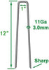 MySit 12" Garden Stakes Pins Landscape Staples 11Ga Tent Stakes 12 Pack, Heavy Duty Galvanized Steel Metal Yard Stakes Ground Lawn Staples Fence A...