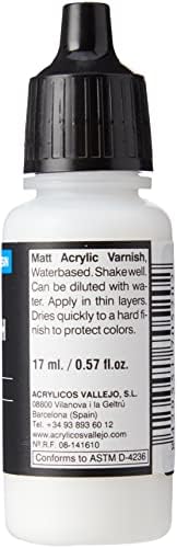 Vallejo Matt Model Color Acrylic Varnish, 17ml...