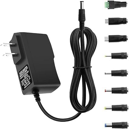 6V 1A Power Supply?100-240V Adapter 5.5x2.5mm 2.1mm DC tip with 8T?50-60Hz?6 Volt 1000mA Supply for Monitor Baby,LED Light Strings,Wireless Router...