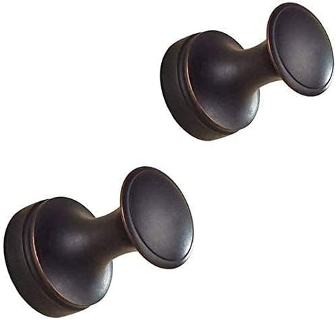 BigBig Home Bronze Towel Hooks, Bathrooms Wall Hook Farmhouse Robe Hooks Bedroom Coat Clothes Hanger, Oil Rubbed Finish 5 Pack ORB...