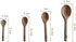 4pcs/set Wood Measuring Spoons Set Healthy No Paint Cooking Tools...