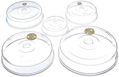 5 Piece Ventilated Microwave Covers Adjustable Steam Vents Assorted Sizes BPA Free Mixed Sizes For Large & Small Food Plates Bowls...