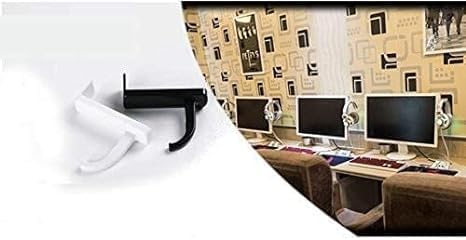 Black Headphone Holder - Portable Size Headphones Stand Universal Headphone Head Set Hanger Wall Hook PC Monitor Earphone Stand Rack Holder Rack,H...