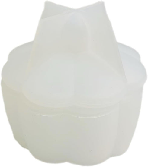 Storage Box Silicone Resin Mold with Lids for Epoxy Resin Jewelry Storage Candle Cup Table Decoration DIY Making Handmade Crafts (Flower Pattern)...