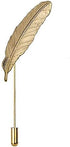 Man Brooch Pin Lapel Stick Pin Suit Tie Feathers Vintage Leaves Brooch Badge JA96...